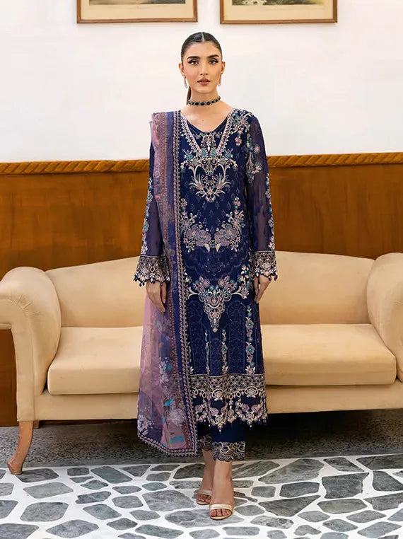 Chevron By Ramsha Chiffon Collection 2025 Vol-10 (A-1012)