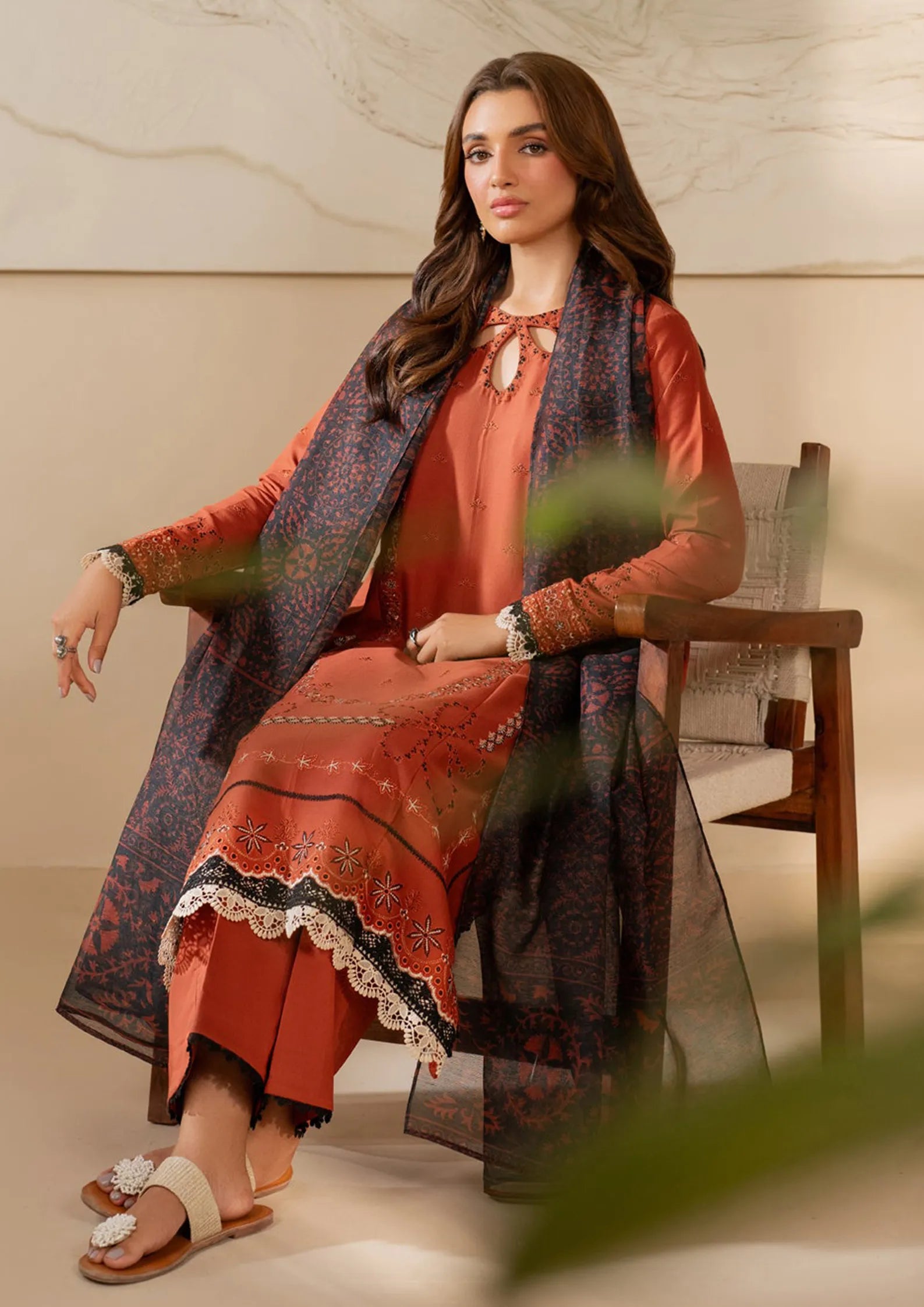 Classic Crown Lawn Collection 2026 (RUSTIC)