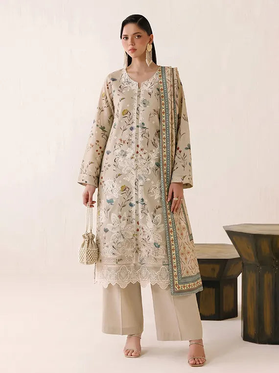 Cocktail by Fantak Unstitched Silk Slub Karandi Collection'26 V-1017 (D-06)
