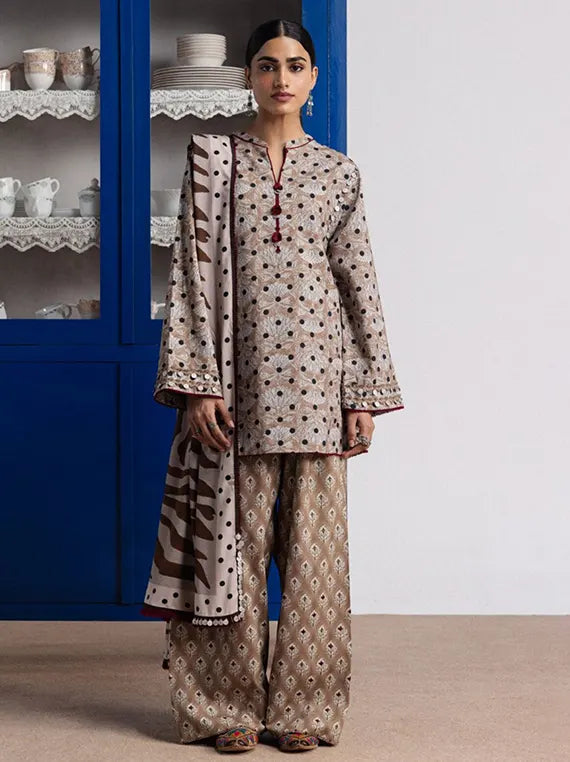 Coco Printed Linen Unstitched Collection'26 Vol-04 (Elowen-7B)