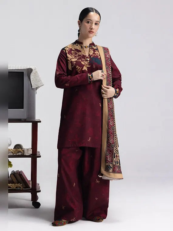 Coco Printed Linen Unstitched Collection'26 Vol-04 (Iris-8A)