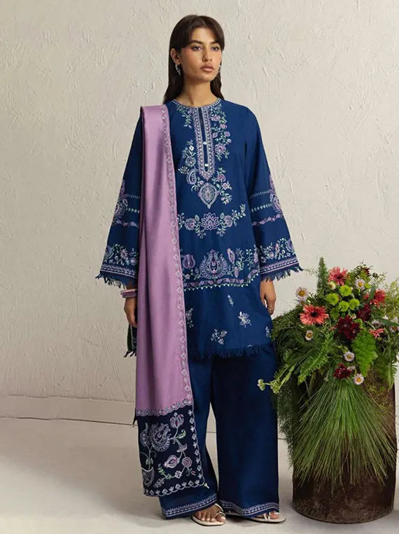 Coco by Zara Shahjahan Winter Embroidered Unstitched Collection'26 (NEELAM-4A)