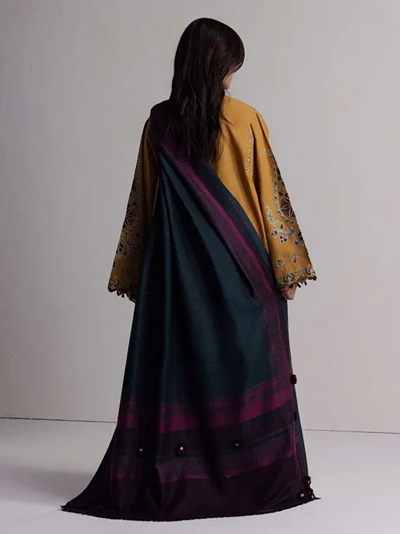 Coco by Zara Shahjahan Winter Embroidered Unstitched Collection'26 (OCHRE-2A)