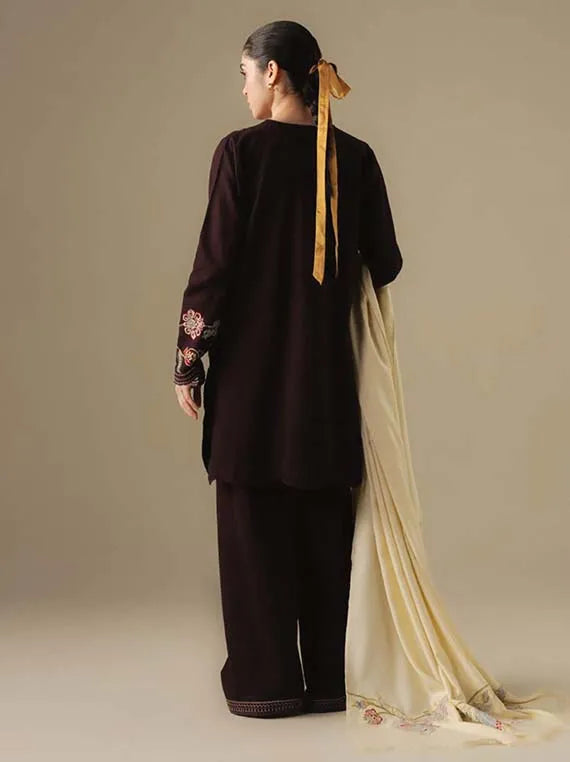 Coco By Zara ShahJahan Unstitched Winter Collection 2025 (BERRY-3A)