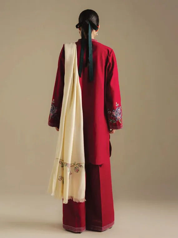 Coco By Zara ShahJahan Unstitched Winter Collection 2025 (BERRY-3B)