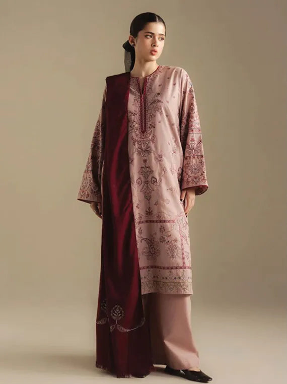 Coco By Zara ShahJahan Unstitched Winter Collection 2025 (BLOOM-6A)