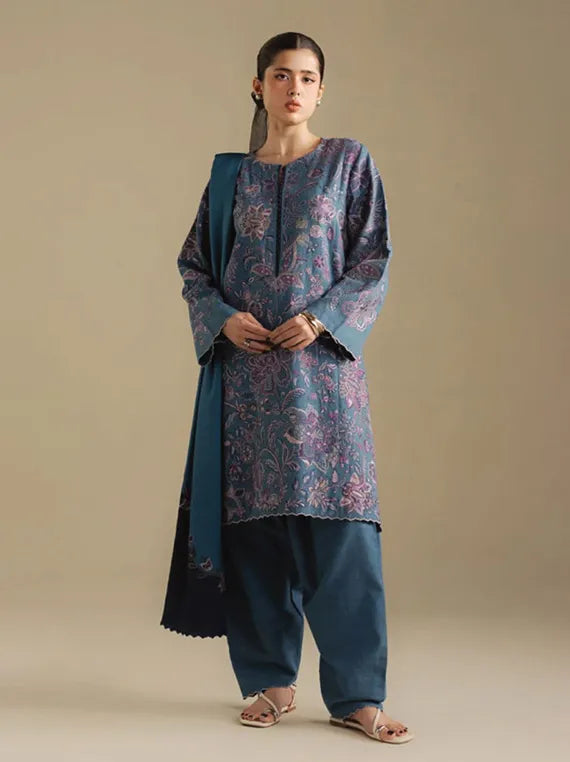 Coco By Zara ShahJahan Unstitched Winter Collection 2025 (MIST-2B)