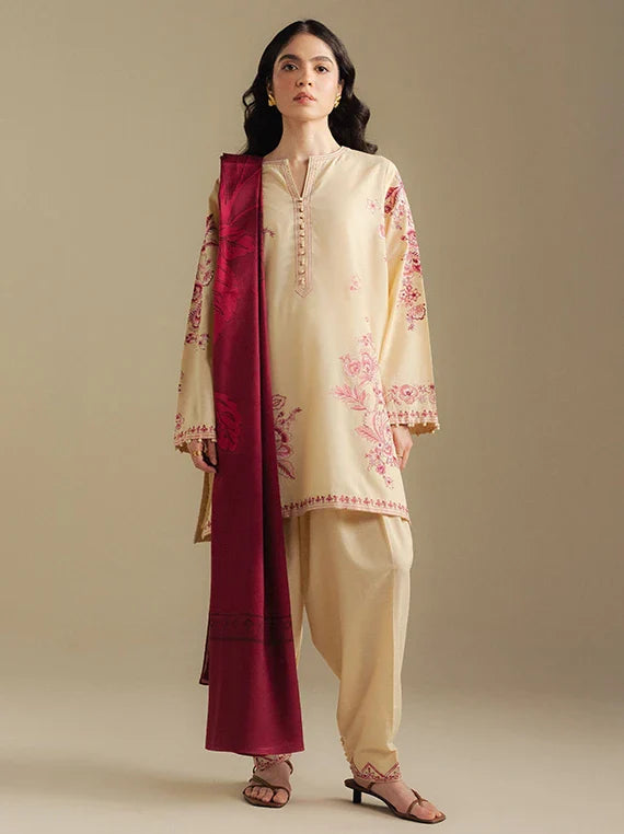 Coco By Zara Shahjahan Winter Khaddar Collection 2026 (Snowdrop-10A)