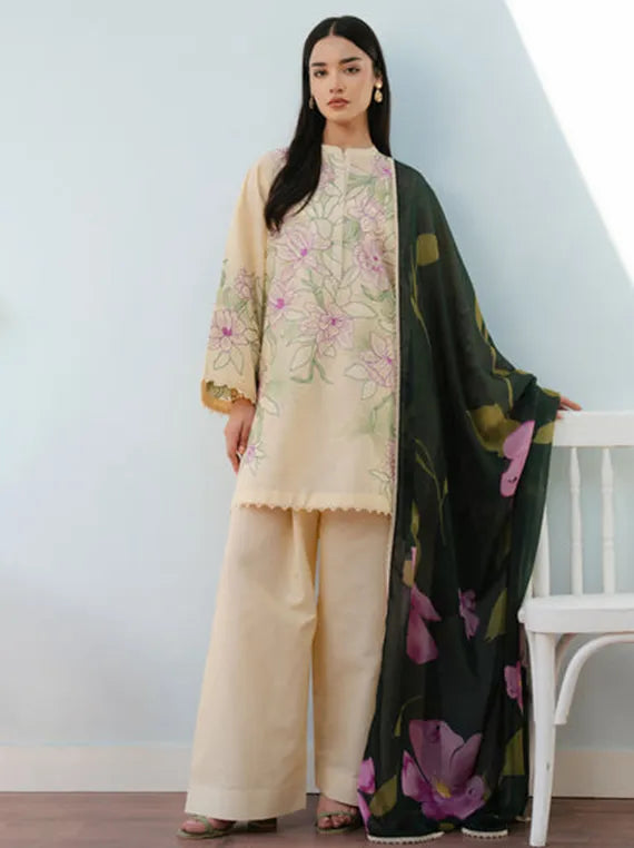 Coco by Zara Shahjahan Luxe Lawn Collection 2025 (BLOOM-1B)