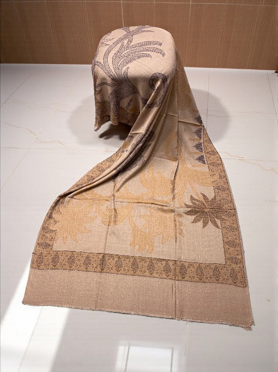 Cold Season Multi 4 Border Jall Wool Shawl Edit 2025 Vol-25DS13 (25DS13-03)