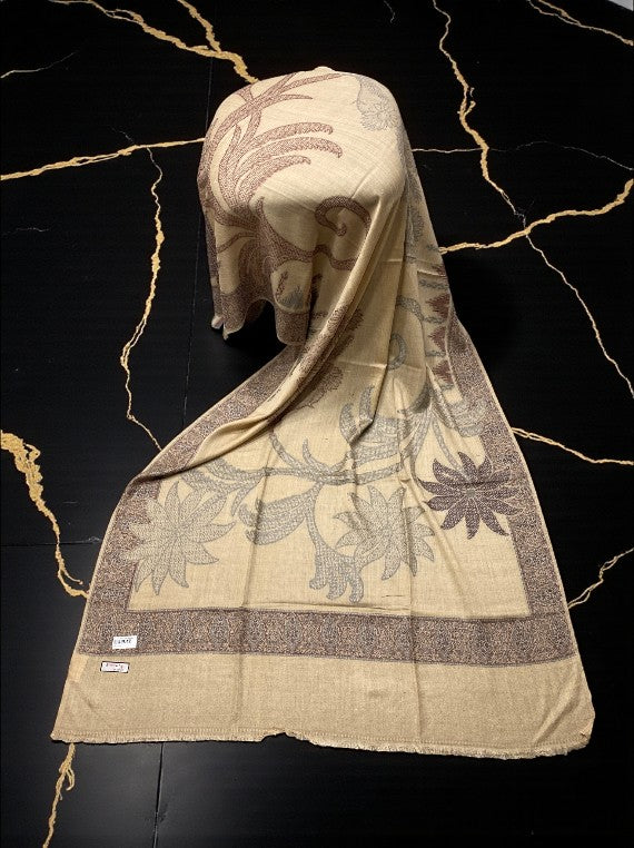 Cold Season Multi 4 Border Jall Wool Shawl Edit 2025 Vol-25DS13 (25DS13-06)