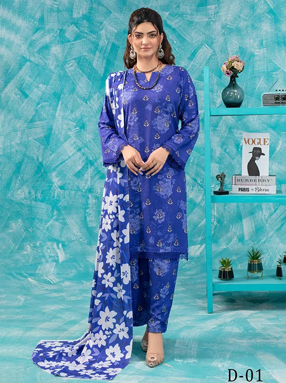 Colorita By Haya Print Bana Dora Airjet Collection25 Vol-03 (D-01)