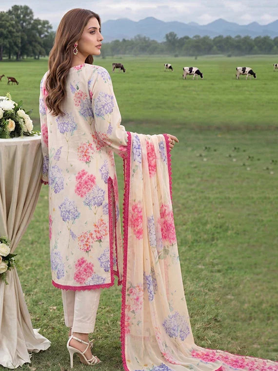 Colors by Alzohaib Lawn with Chiffon Dupatta Collection 2026 (D-02)