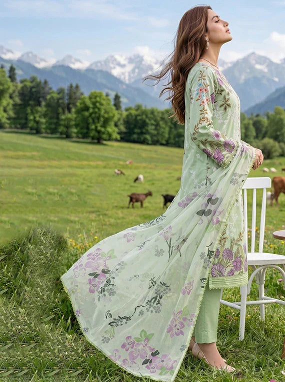 Colors by Alzohaib Lawn with Chiffon Dupatta Collection 2026 (D-04)