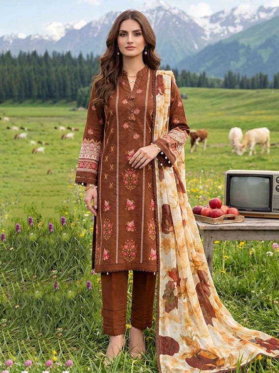 Colors by Alzohaib Lawn with Chiffon Dupatta Collection 2026 (D-05)