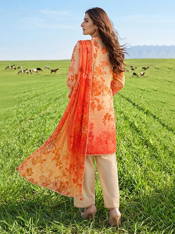 Colors by Alzohaib Lawn with Chiffon Dupatta Collection 2026 (D-10)
