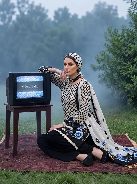 Colors by Alzohaib Linen Unstitched Printed Collection'26 V-02 (D-01)