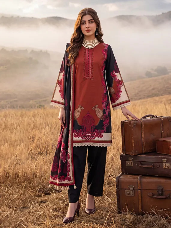 Colors by Alzohaib Linen Unstitched Printed Collection'26 V-02 (D-02)