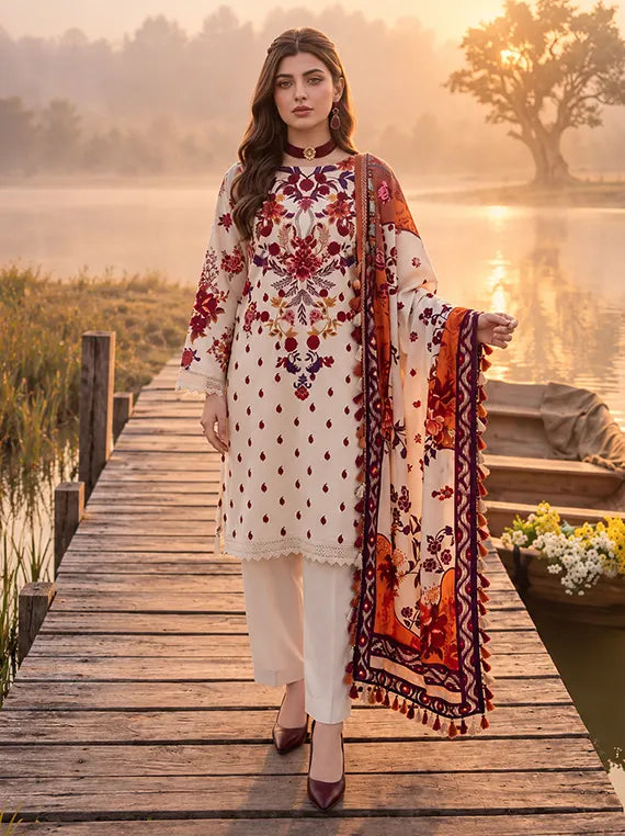 Colors by Alzohaib Linen Unstitched Printed Collection'26 V-02 (D-06)