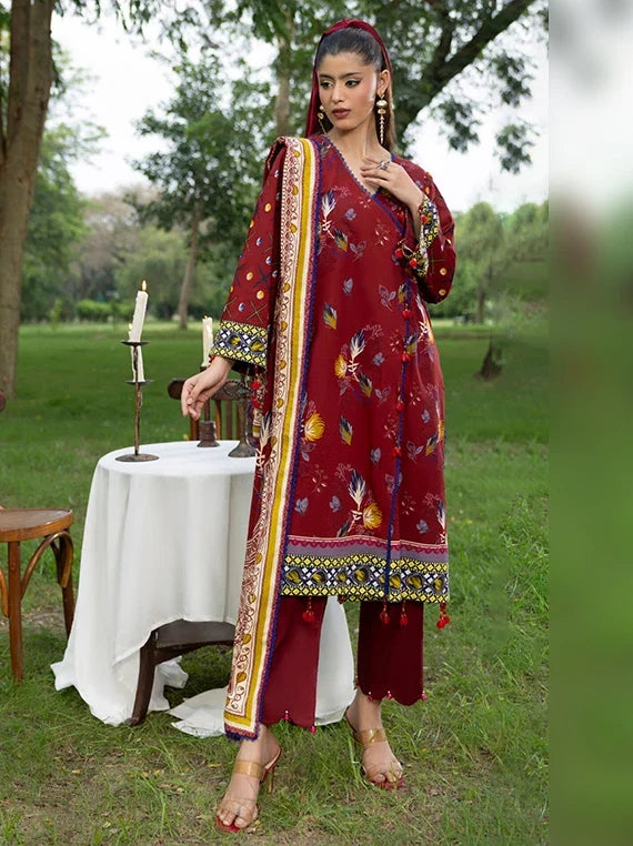 Colors by Alzohaib Printed Linen Unstitched Collection'26 (D-07)