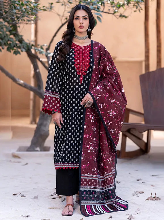 Cozy Printed Khaddar Collection 2025 by ZELLBURY (WUW24E20505)