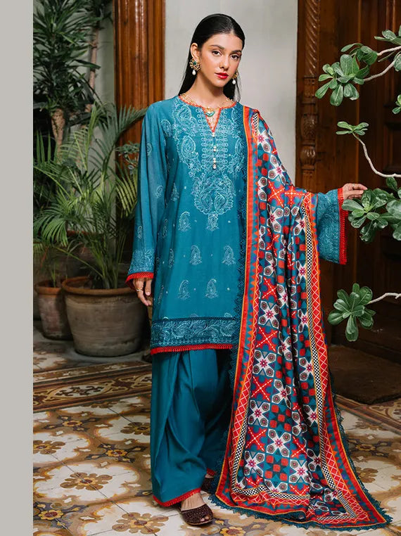 Cozy Printed Khaddar Collection 2025 by ZELLBURY (WUW24E30326)