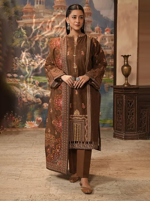 Cozy Printed Khaddar Collection 2025 by ZELLBURY (WUW24E30477)