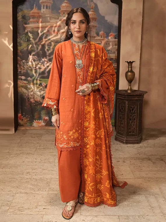 Cozy Printed Khaddar Collection 2025 by ZELLBURY (WUW24E30483)