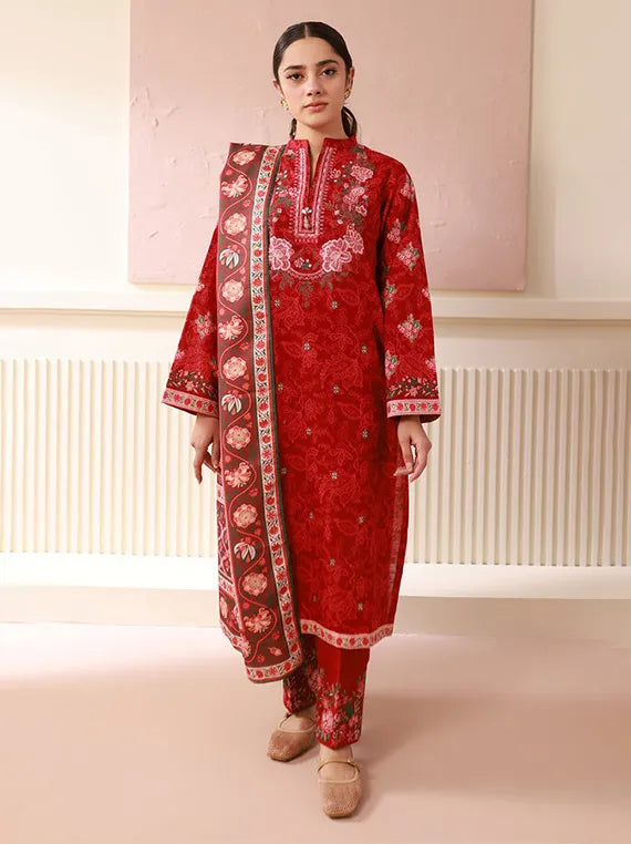 Cozy Printed Khaddar Collection 2025 by ZELLBURY (WUW24E30536)