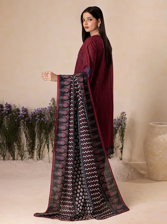 Cozy Printed Khaddar Collection 2025 by ZELLBURY (WUW25E30159)