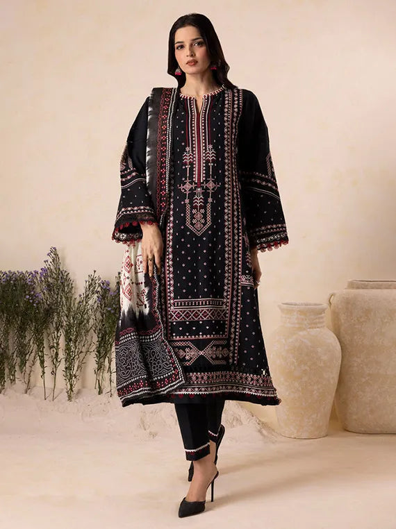 Cozy Printed Khaddar Collection 2025 by ZELLBURY (WUW25E30166)