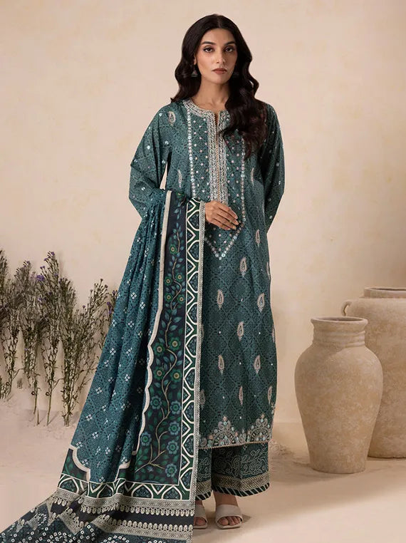 Cozy Printed Khaddar Collection 2025 by ZELLBURY (WUW25E30167)