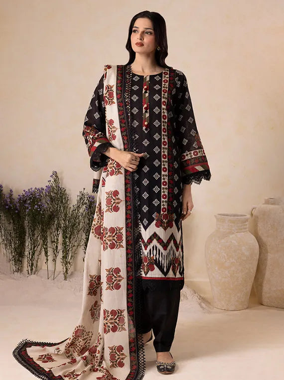 Cozy Printed Khaddar Collection 2025 by ZELLBURY (WUW25X20118)