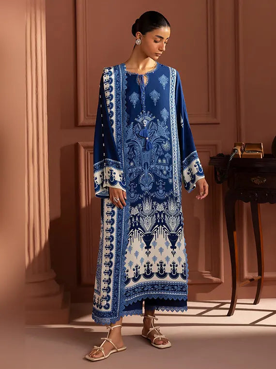 Crafted in Winter by Gul Ahmed Linen Unstitched Collection'26 (LT-62006)