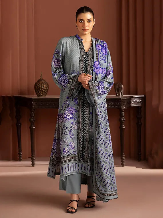 Crafted in Winter by Gul Ahmed Linen Unstitched Collection'26 (LT-62007)