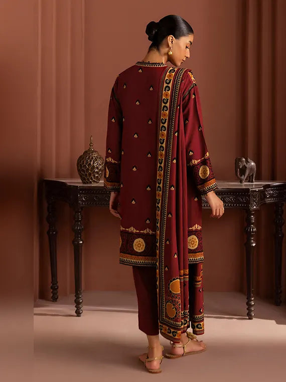Crafted in Winter by Gul Ahmed Linen Unstitched Collection'26 (LT-62010)
