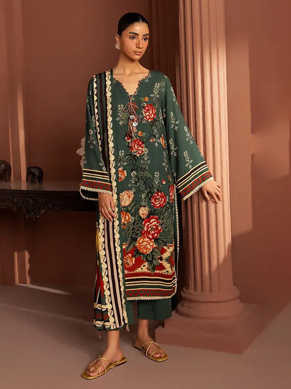 Crafted in Winter by Gul Ahmed Linen Unstitched Collection'26 (LT-62011)