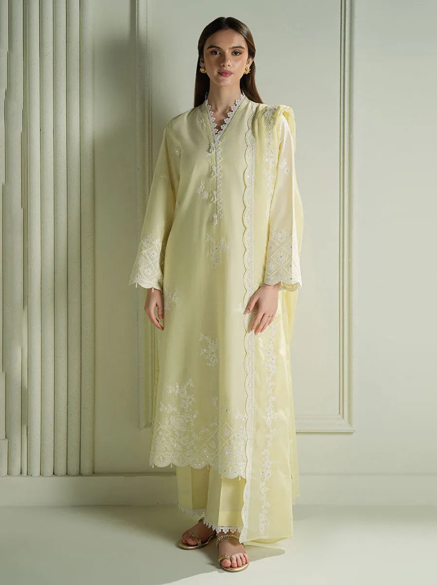Cross Stitch Embroidered Lawn Collection 2025 (04-MISTY HAZE)