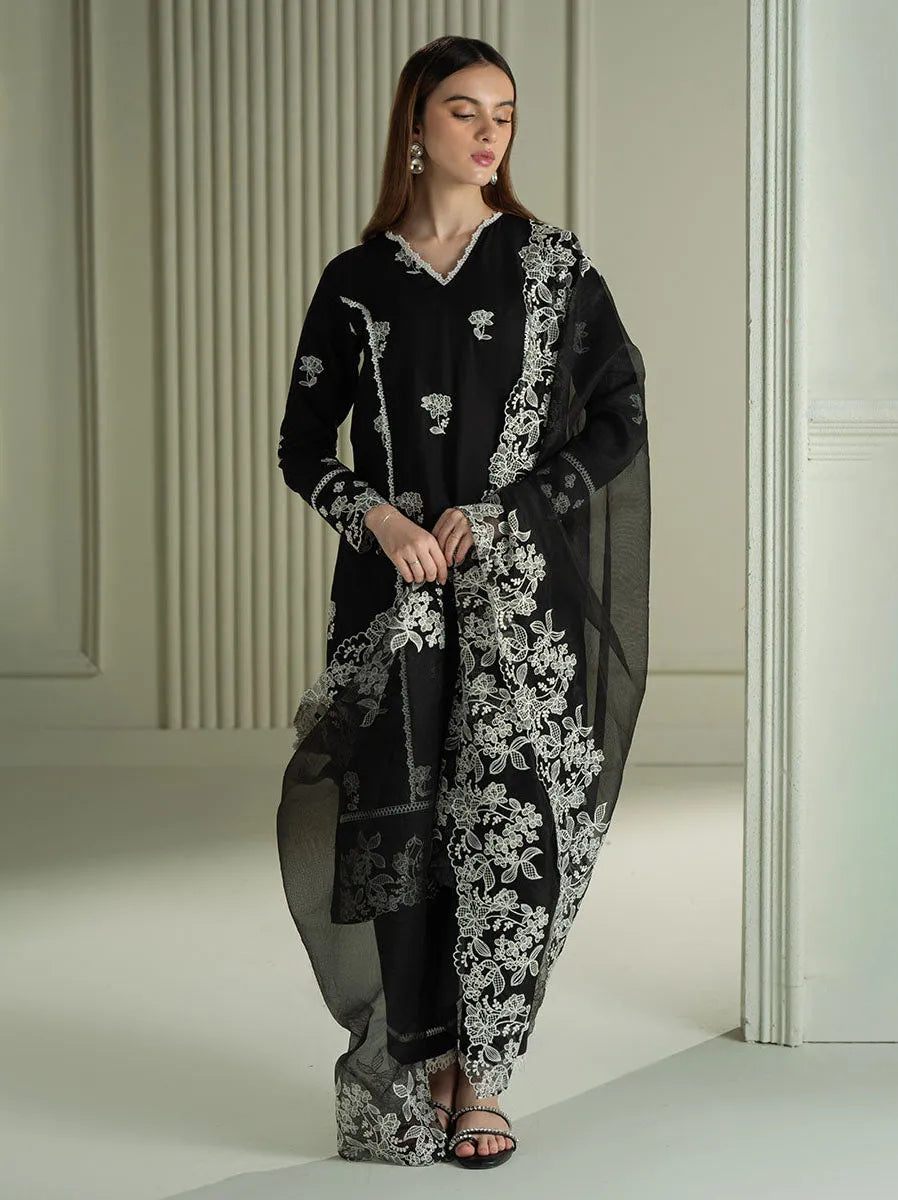 Cross Stitch Embroidered Lawn Collection 2025 (06-RAVEN MESH)