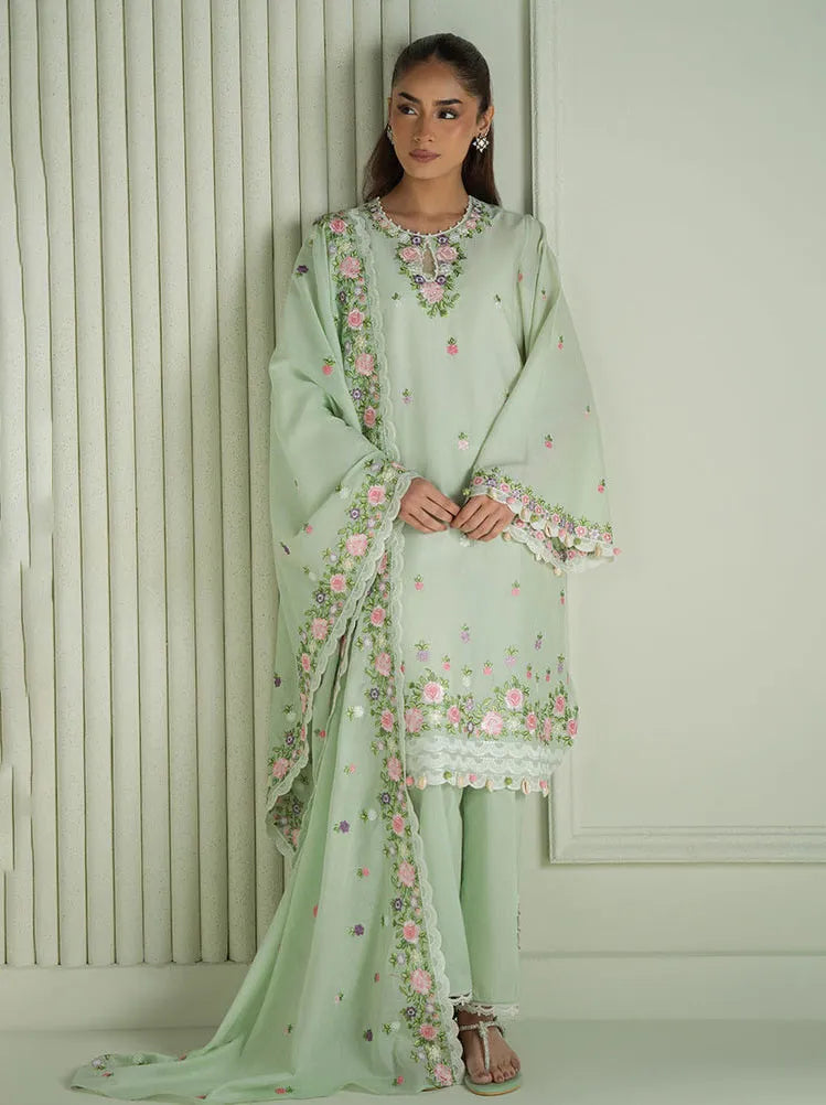 Cross Stitch Embroidered Lawn Collection 2025 (08-VERDENT BLOOM)
