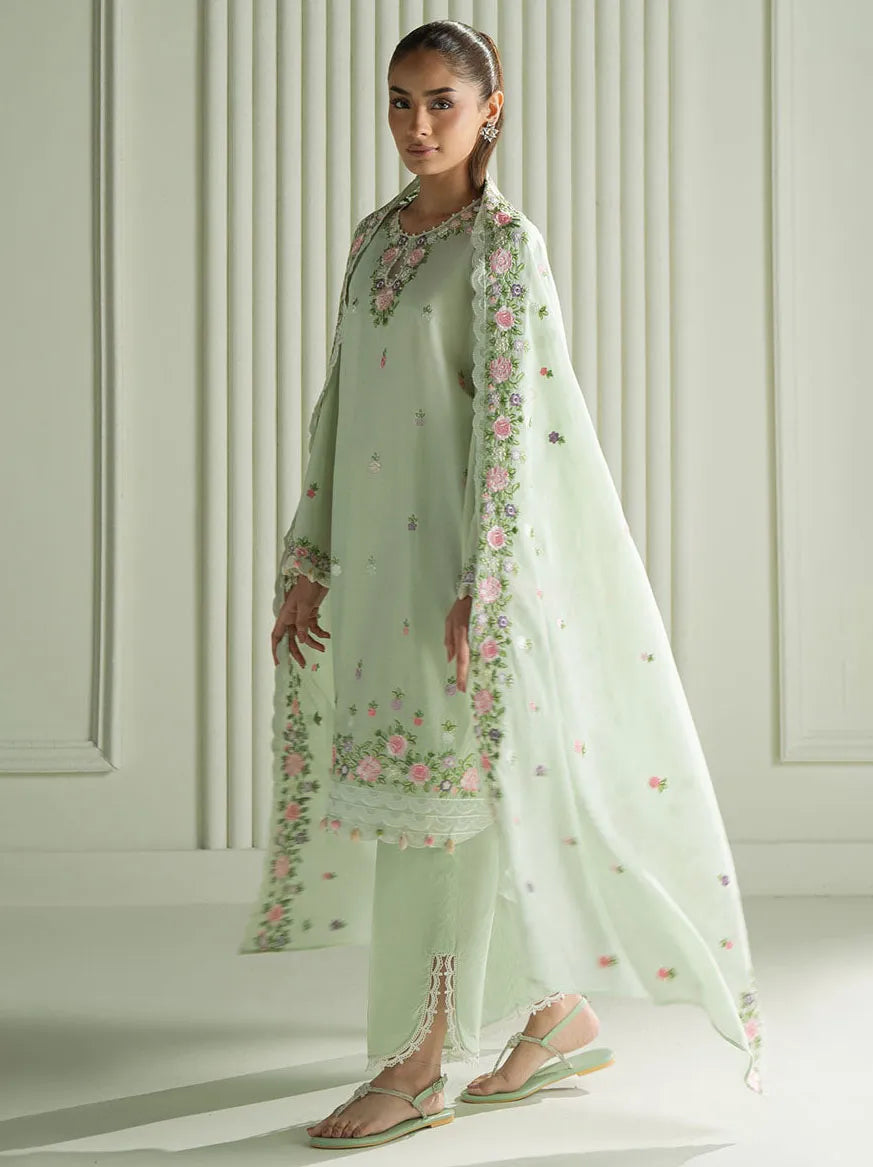 Cross Stitch Embroidered Lawn Collection 2025 (08-VERDENT BLOOM)