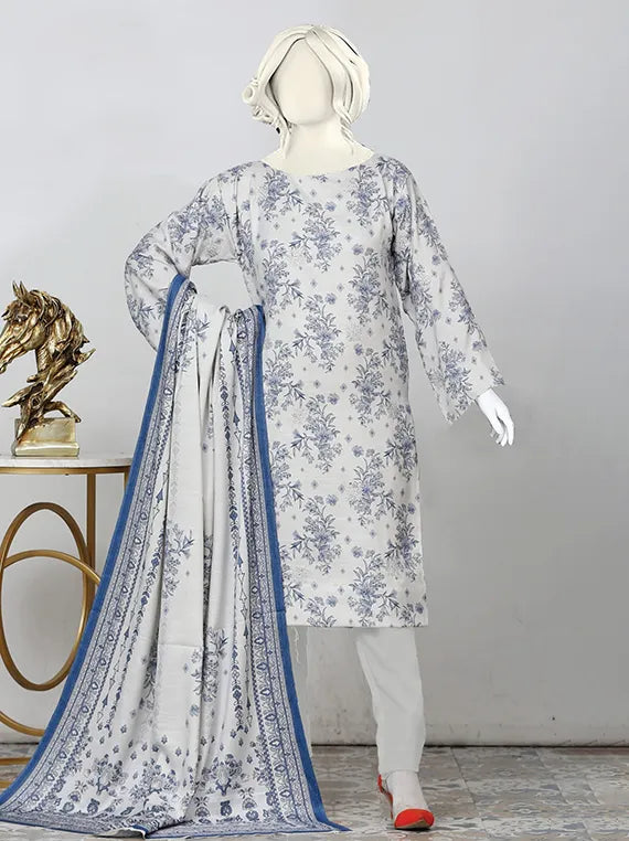 Crown Embroidered Printed Peach Slub Collection 2025 by ABC (D-07)