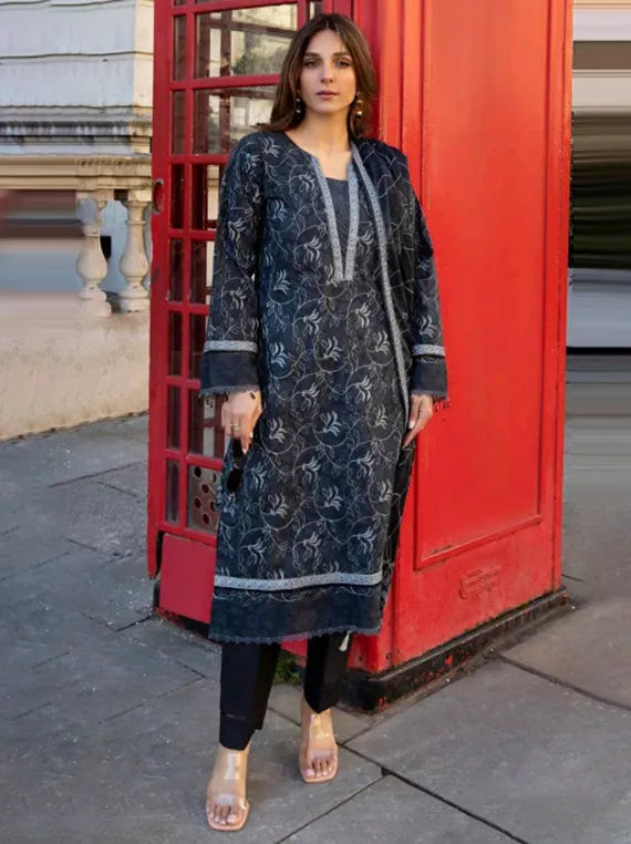 DHAGAKARI by Alzohaib Embroidered Lawn Collection 2026 (D-02)