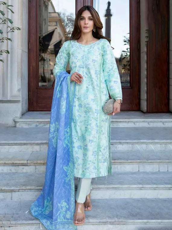 DHAGAKARI by Alzohaib Embroidered Lawn Collection 2026 (D-10)