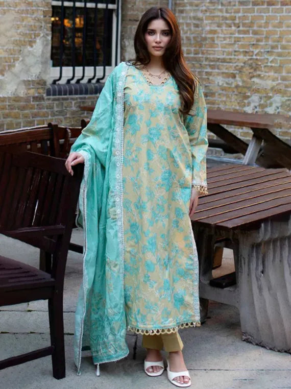 DHAGAKARI by Alzohaib Embroidered Lawn Collection 2026 (D-12)