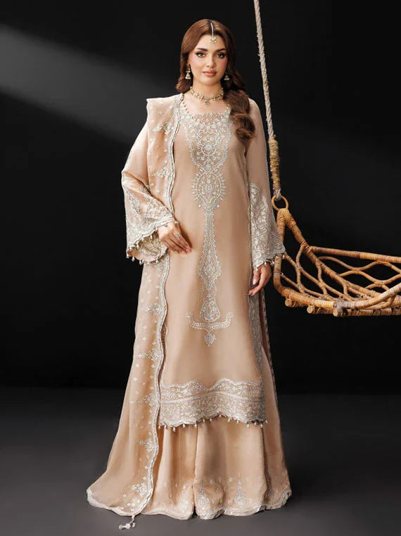 DUA by Alizeh Embroidered Chiffon Collection 2026 Vol-05 (01-Gilded Lace)