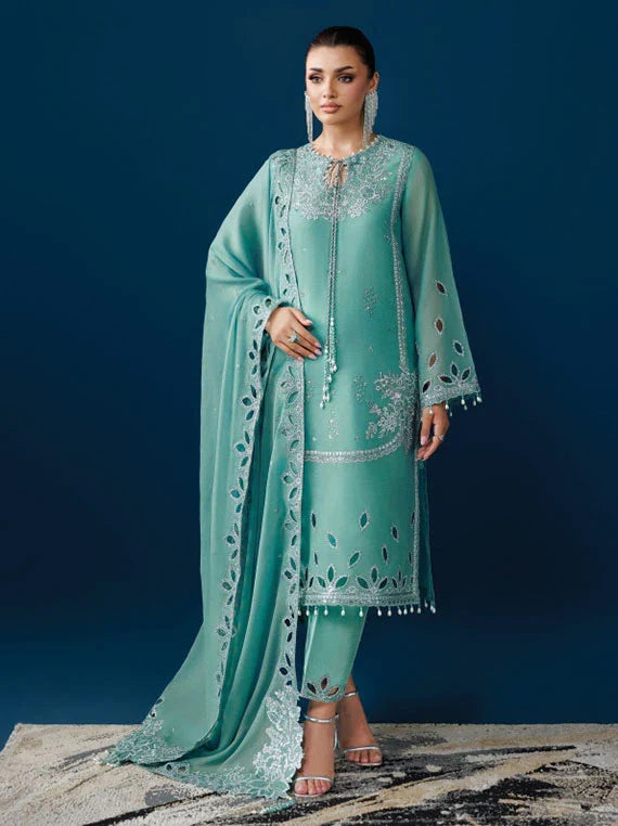 DUA by Alizeh Embroidered Chiffon Collection 2026 Vol-05 (04-Sea Glass)