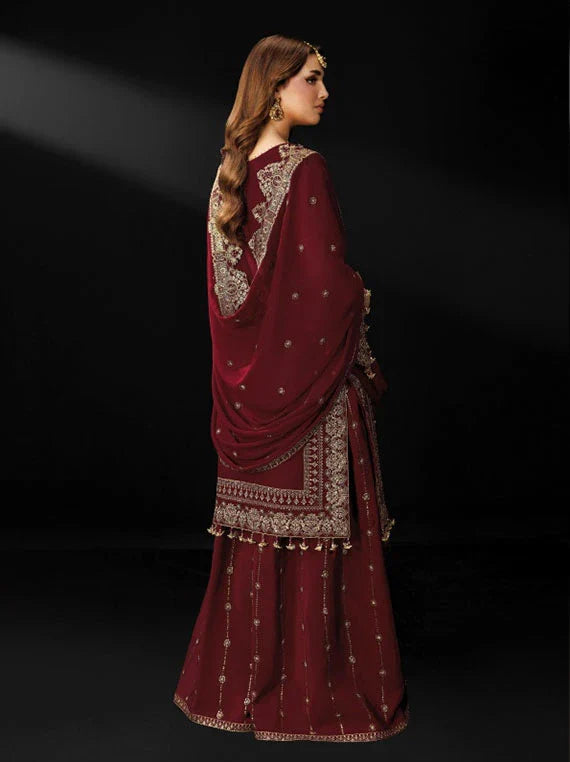 DUA by Alizeh Embroidered Chiffon Collection 2026 Vol-05 (05-Marsala)