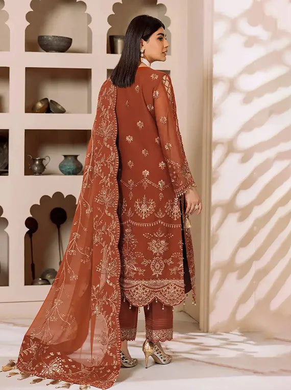 DUA by Alizeh Embroidered Fancy Collection 2026 (3003-Lyra Rust)