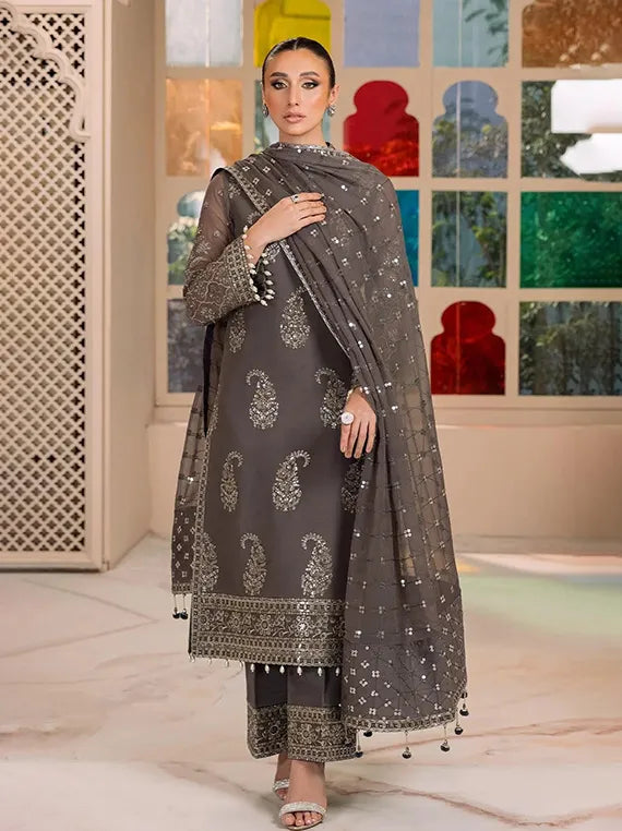 DUA by Alizeh Embroidered Fancy Collection 2026 (3012-Amaya Grey)